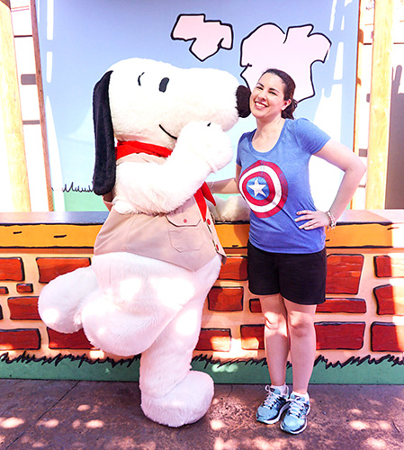 Meeting Snoopy at Knott's Berry Farm