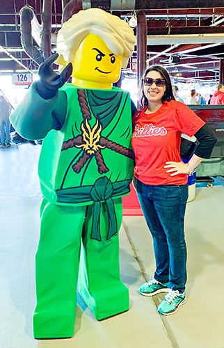 Meeting Lloyd Garmadon from Lego Ninjago at Phillies Game