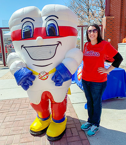 Meeting Cavity Busters Tooth at Phillies game
