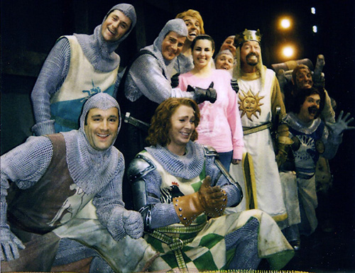 Meeting Cast of Broadway's Spamalot when I was the peasant