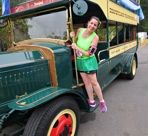 Meeting Omnibus Driver on rundisney tinker bell half marathon 10k at Disneyland