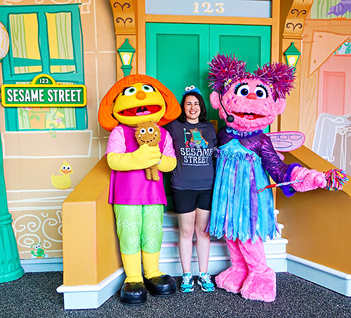Meeting Abby Cadabby at Sesame Place