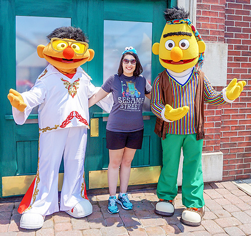 Meeting Bert and Ernie at Sesame Place