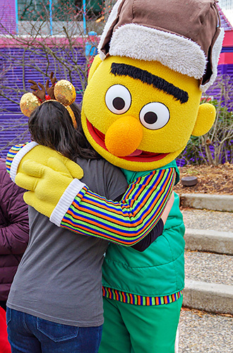 Meeting Bert at Sesame Place