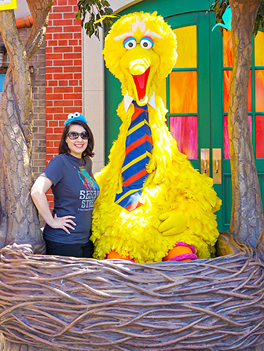 Meeting Big Bird at Sesame Place