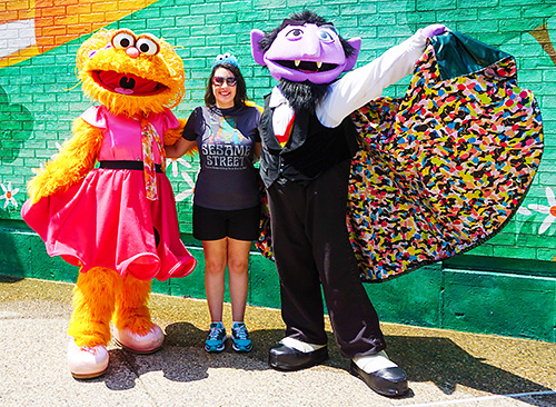 Meeting Count von Count and Zoe at Sesame Place