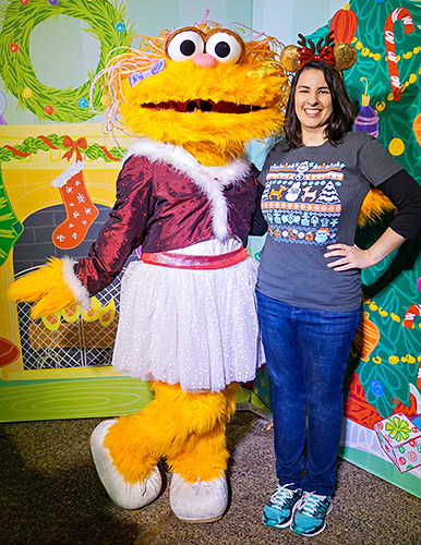 Meeting Zoe at Sesame Place