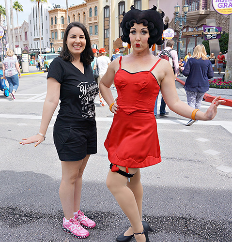 Meeting Betty Boop at Universal Studios