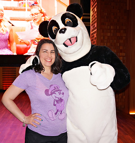 Meeting Hashtag the Panda at Universal Studios