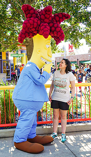 Meeting Sideshow Bob at Universal Studios