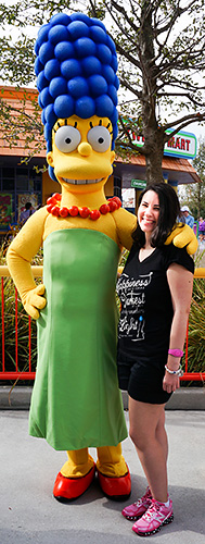 Meeting Marge Simpson at Universal Studios