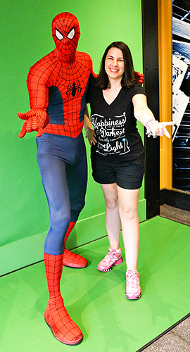 Meeting Spider-Man at Disneyland
