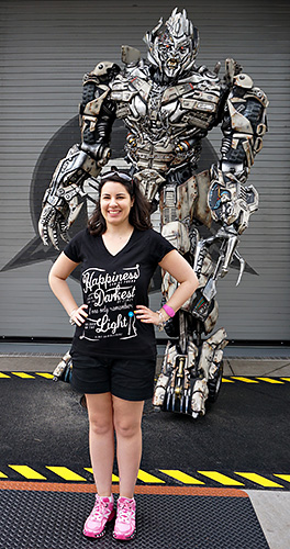 Meeting Optimus Prime Transformer at Universal Studios