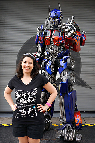 Meeting Optimus Prime Transformer at Universal Studios