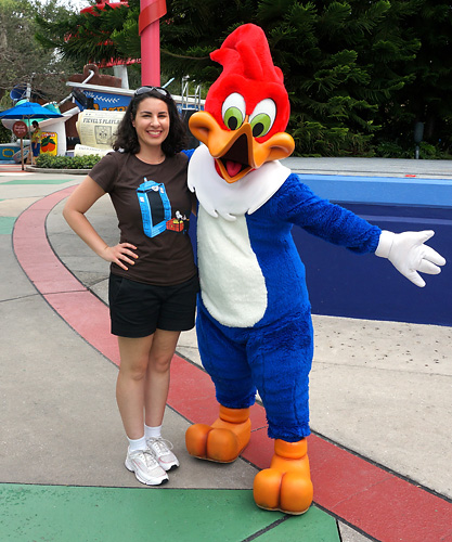 Meeting Woody Woodpecker at Universal Studios