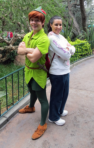 Meeting Peter Pan at Disneyland