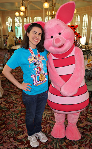 Meeting Piglet at Disney World