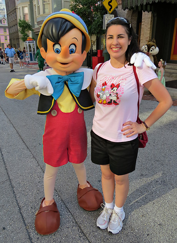Meeting Pinocchio at Disney World