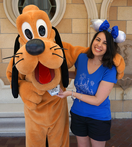 Meeting Pluto at Disneyland