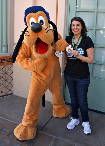 Meeting Pluto at Disneyland