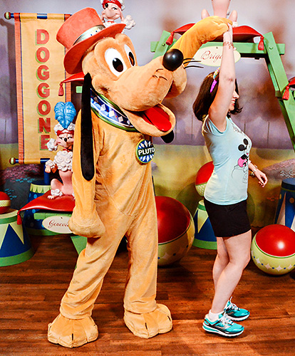 Meeting Pluto at Disney World