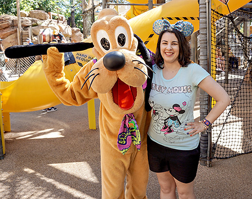 Meeting Pluto at Disney World