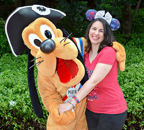 Meeting Pluto at Disney World