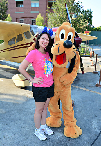 Meeting Pluto at Disneyland