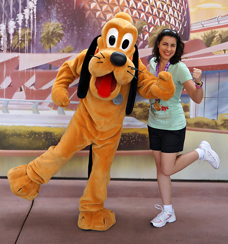 Meeting Pluto at Disney World