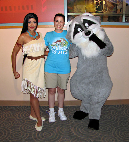 Meeting Pocahontas and Meeko at Disney World