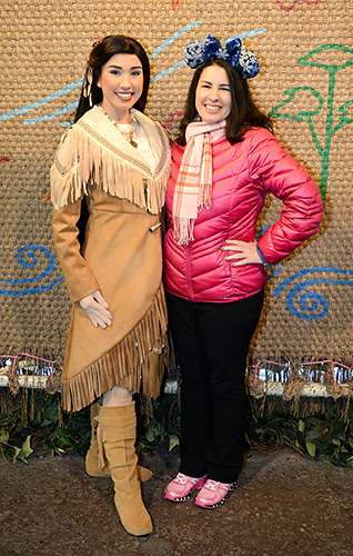 Meeting Pocahontas at Disney World