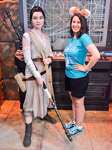 Meeting Rey from Star Wars at Disneyland