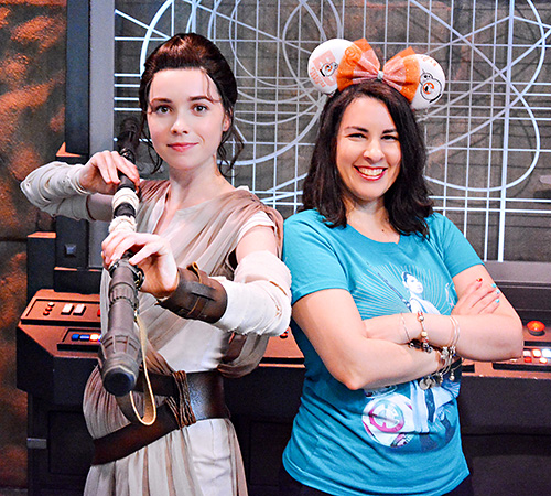 Meeting Rey from Star Wars at Disneyland