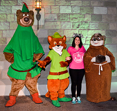 Meeting Robin Hood, Friar Tuck, and Little John at Disney World