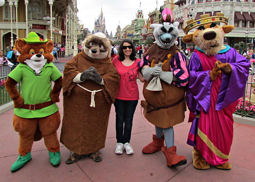 Meeting Robin Hood, Friar Tuck, Sheriff of Nottingham, and Prince John at Disney World