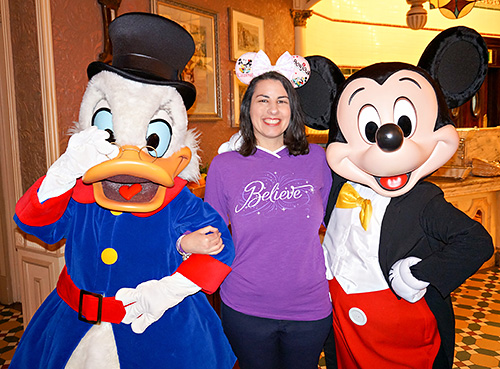 Meeting Scrooge McDuck and Mickey Mouse at Disneyland Paris
