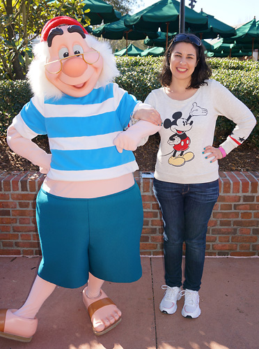 Meeting Mr Smee at Disney World