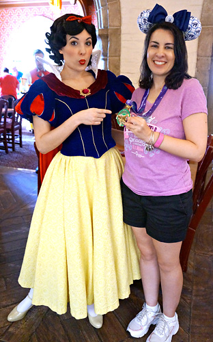 Meeting Snow White at Disney World