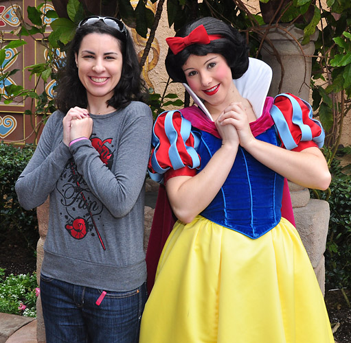 Meeting Snow White at Disney World