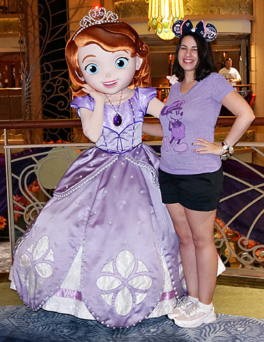 Meeting Sofia on Disney Cruise Line Fantasy