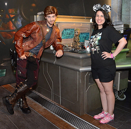 Meeting Baby Groot and Star-Lord at Disney World