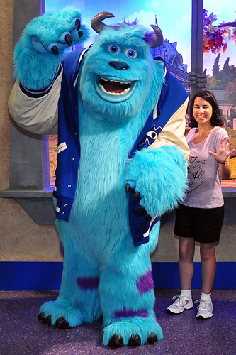 Meeting Sulley at Disney World