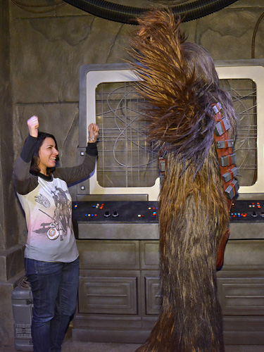 Meeting Chewbacca at Disney World