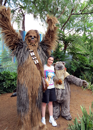 Meeting Chewbacca at Disney World
