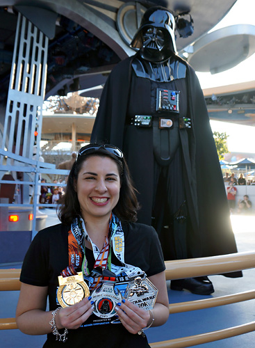 Meeting Darth Vader at Jedi Training at Disneyland