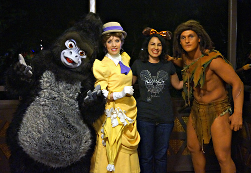 Meeting Tarzan, Jane and Terk at Disney World