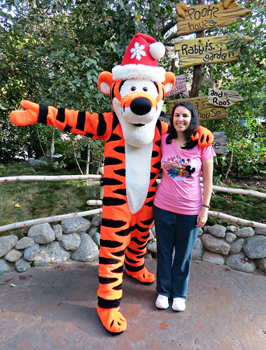 Meeting Tigger at Disneyland