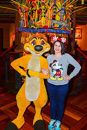 Meeting Timon at Disney World