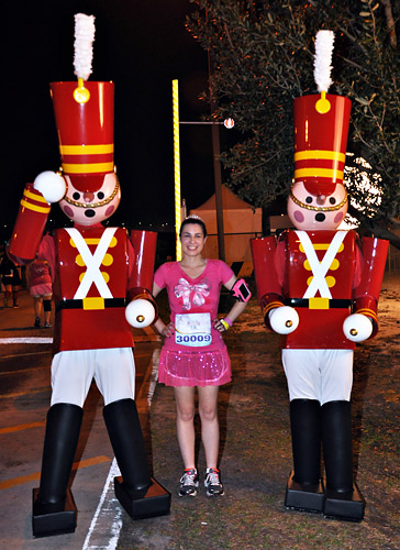 Meeting Toy Soldiers at Disney World at rundisney princess half marathon 10k
