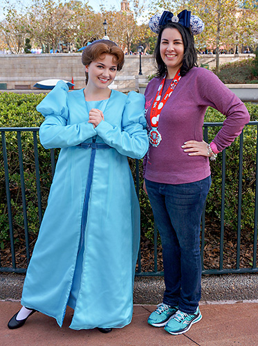 Meeting Wendy at Disney World